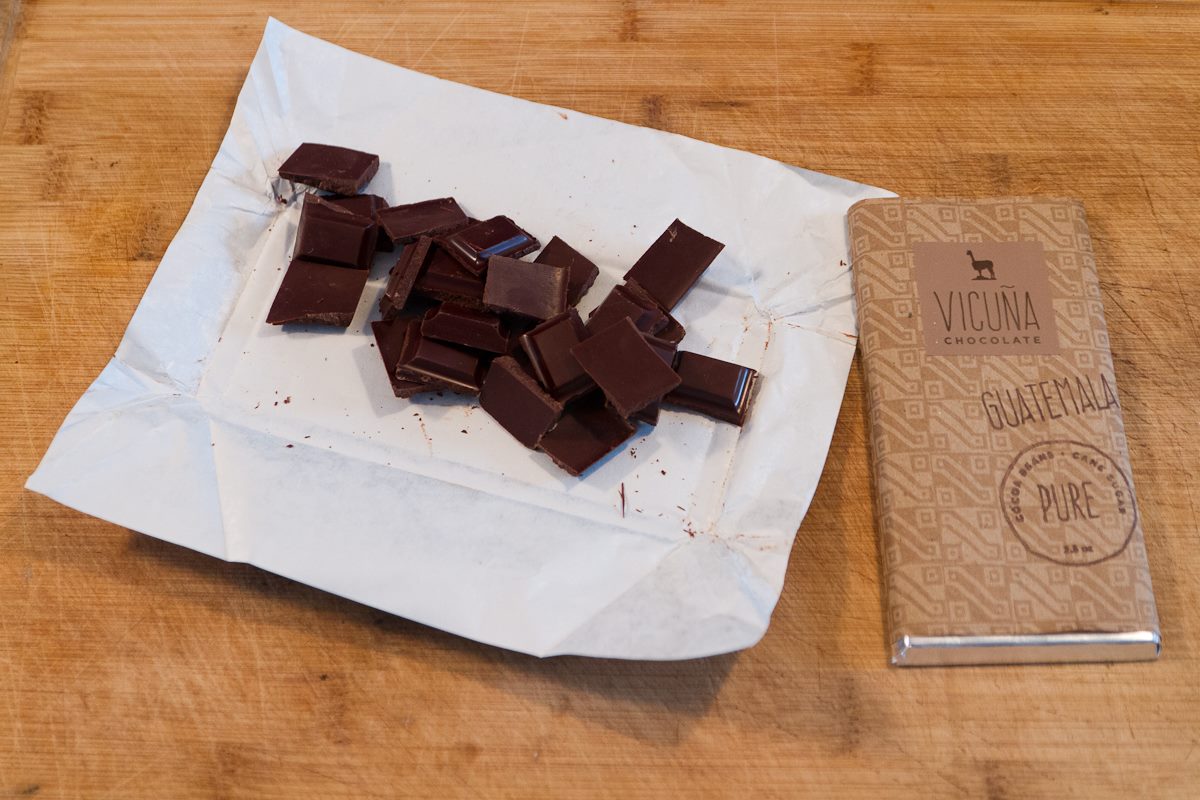 bar of chocolate broken into pieces